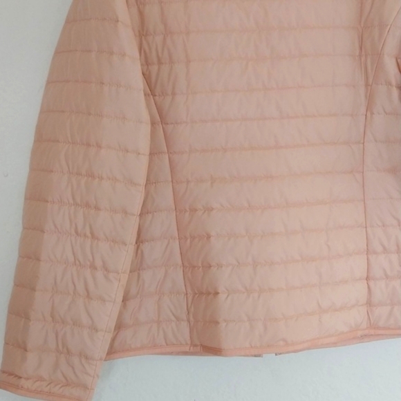 CHICO Jacket Top Quilt Light Dusty Pink Bead Rhinestone Regency Core Size Large - Picture 12 of 14